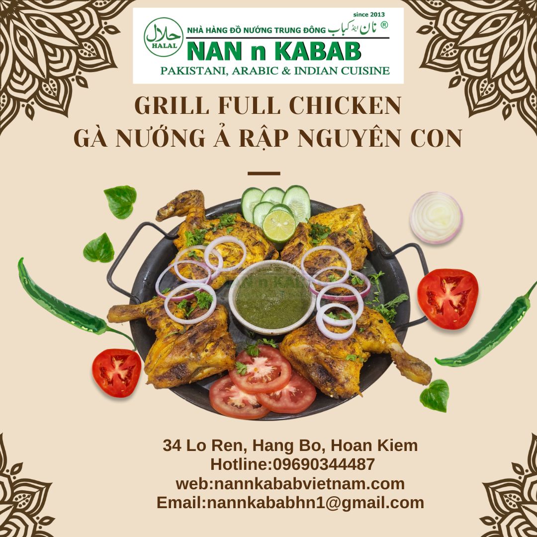 301. CHARCOAL CHICKEN TIKKA - FULL CHICKEN